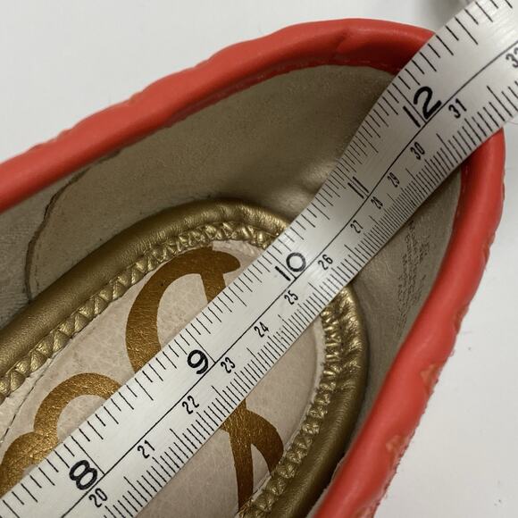 Sam Edelman Falcon Orange Coral Woven Raffia Ballet Flats Women's US 9M EUR 39 - Picture 5 of 11